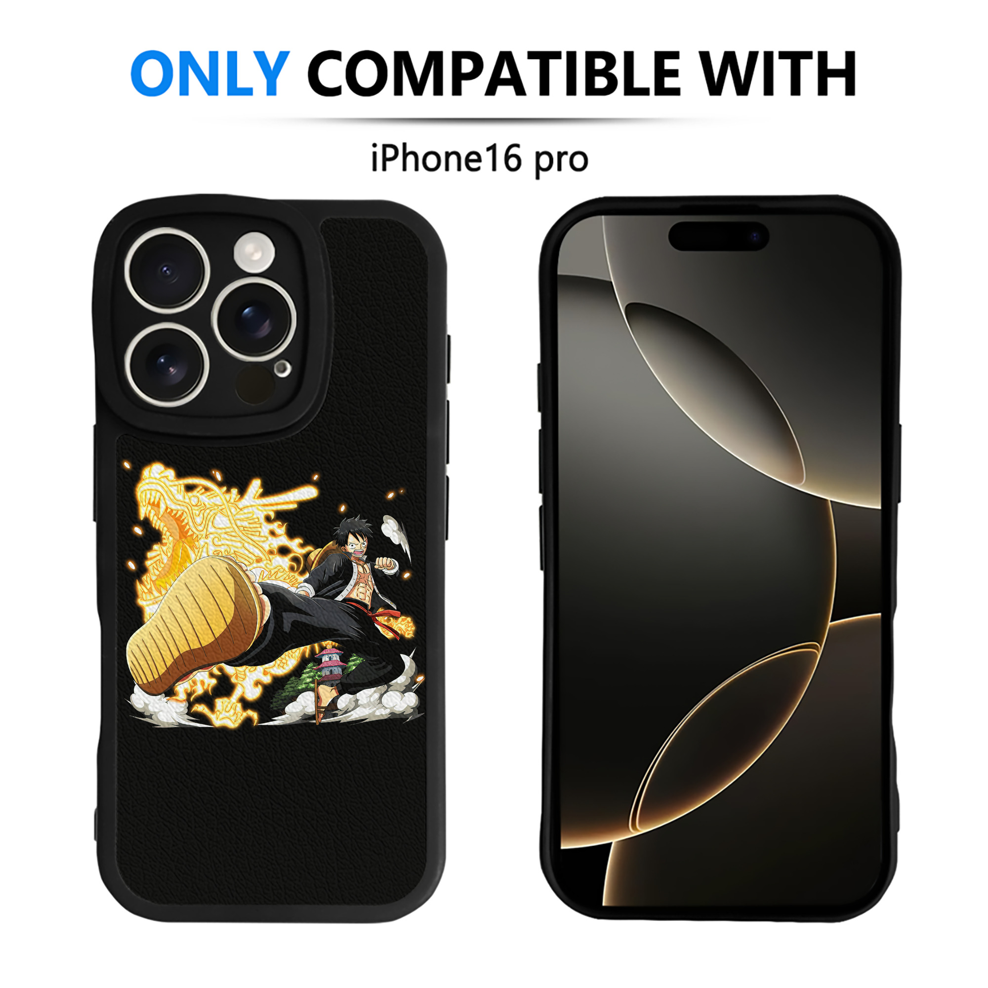 （画像用） ワンピース モンキー・D・ルフィ ONE PIECE Monkey D. Luffy 【iPhone 16シリーズ対応】シリコンスマホケース（レザー調） 材質：シリコン
